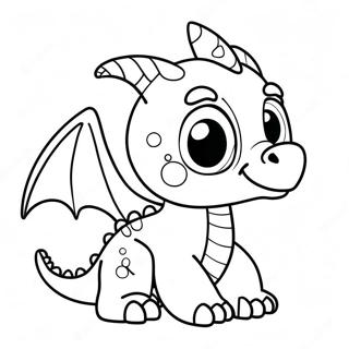 Cute Baby Dragon With Big Eyes Coloring Page 21844-17716