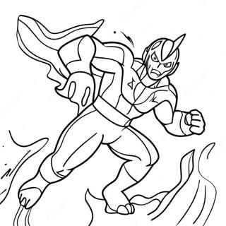 Dynamic Ultraman Fighting Monster Coloring Page 21854-17718