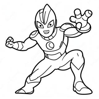 Dynamic Ultraman Fighting Monster Coloring Page 21854-17719