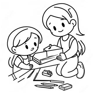 Kind Kids Helping Friends Coloring Page 21884-17746