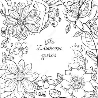 Motivational Quotes With Beautiful Flowers Coloring Page 21894-17753