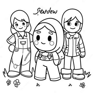 Cute Stardew Valley Characters Coloring Page 21904-17762