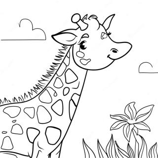 Realistic Giraffe Coloring Pages