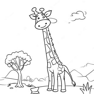 Realistic Giraffe Coloring Page 21913-17766