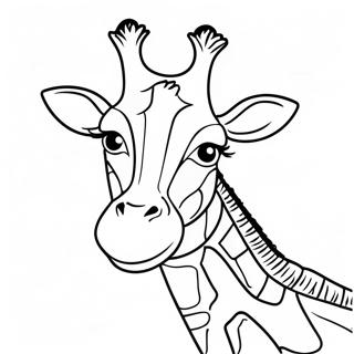 Realistic Giraffe Coloring Page 21913-17768