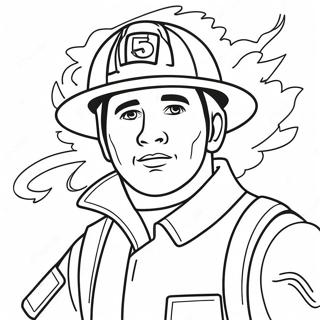 Brave Firefighter Coloring Page 2192-1865