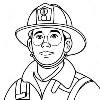 Brave Firefighter Coloring Page 2192-1866