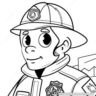 Brave Firefighter Coloring Page 2192-1867