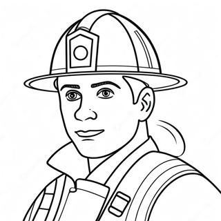 Brave Firefighter Coloring Page 2192-1868