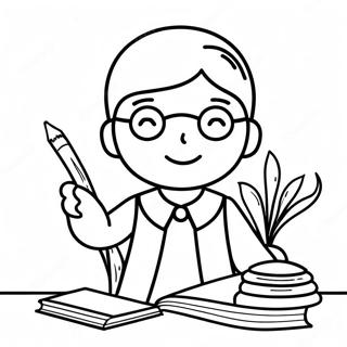 Cute Teacher Coloring Pages