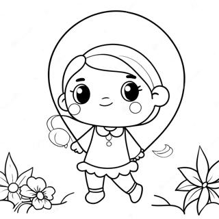 Adorable Girl With Balloon Coloring Page 21944-17794