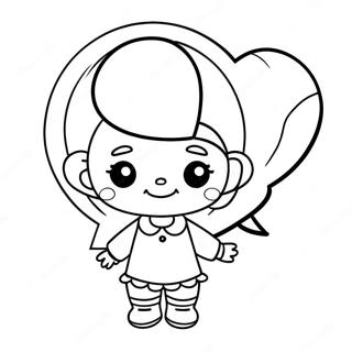 Adorable Girl With Balloon Coloring Page 21944-17796