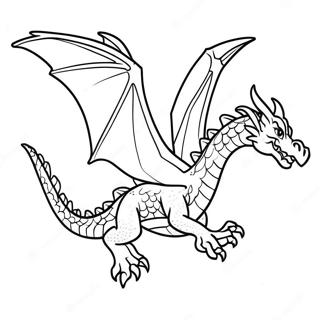 Majestic Fire Dragon In Flight Coloring Page 21964-17806