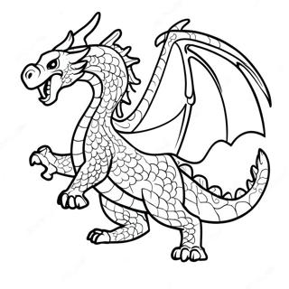 Majestic Fire Dragon In Flight Coloring Page 21964-17808