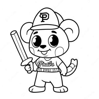 Cute Padres Mascot Coloring Page 21984-17823