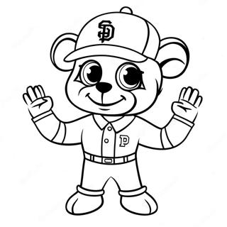 Cute Padres Mascot Coloring Page 21984-17824