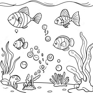 Underwater Ocean Scene Coloring Page 21993-17836