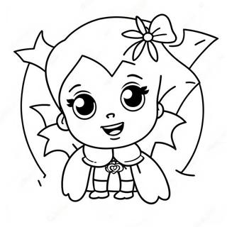 Cute Girl Vampire Coloring Page 22003-17839