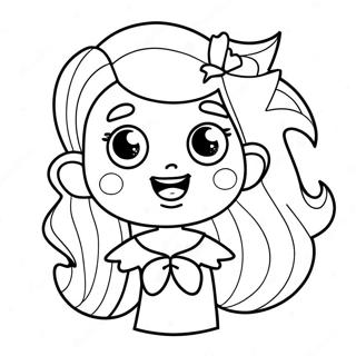 Cute Girl Vampire Coloring Page 22003-17840