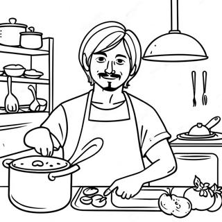 Sanji Cooking Delicious Meals Coloring Page 22024-17859