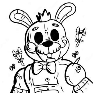 Springtrap In Creepy Shadows Coloring Page 22034-17866