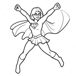 Supergirl Classic Pose Coloring Page 22043-17870