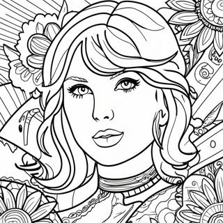 Taylor Swift Album Cover Coloring Page 22053-17880