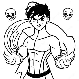 Danny Phantom Ghostly Transformation Coloring Page 22063-17895