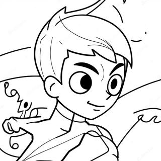 Danny Phantom Ghostly Transformation Coloring Page 22063-17896