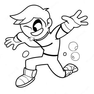 Danny Phantom Flying In Action Coloring Page 22064-17886