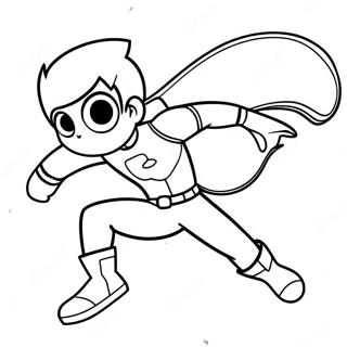 Danny Phantom Flying In Action Coloring Page 22064-17888