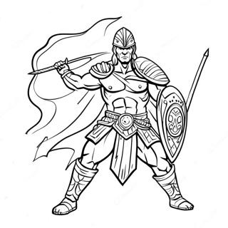 Epic Badass Warrior Coloring Page 22084-17906