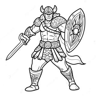 Epic Badass Warrior Coloring Page 22084-17908