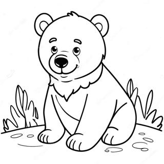 Cute Grizzly Bear Cub Coloring Page 22094-17913