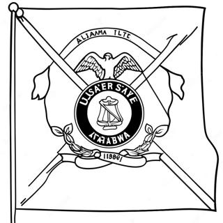 Alabama State Flag Coloring Page 22123-17942