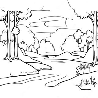 Beautiful Alabama Landscape Coloring Page 22124-17934