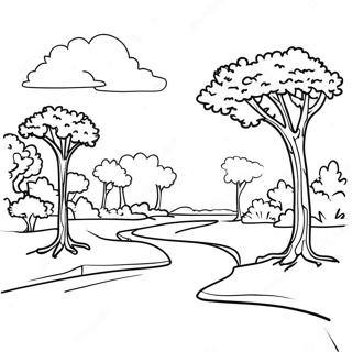 Beautiful Alabama Landscape Coloring Page 22124-17936