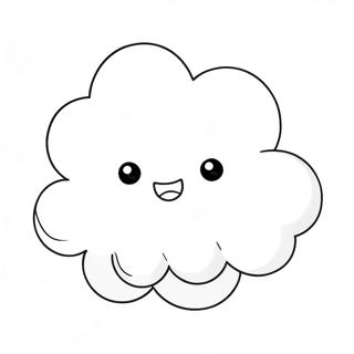 Fluffy White Cloud Coloring Page 2212-1880