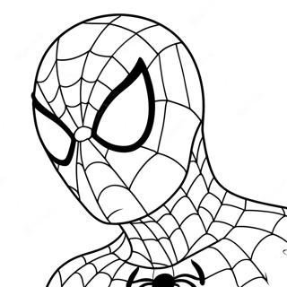 Spiderman Face Coloring Pages