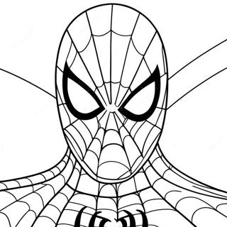 Spiderman Face Coloring Page 22133-17938