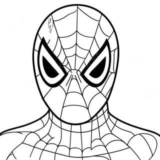 Spiderman Face Coloring Page 22133-17939