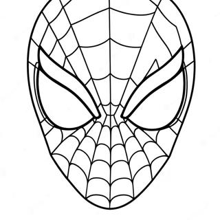 Spiderman Face Coloring Page 22133-17940