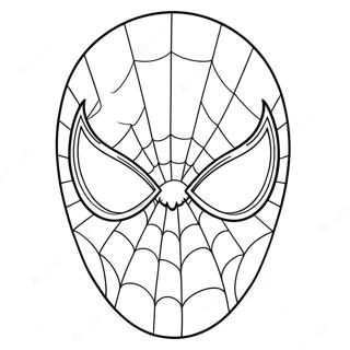 Spiderman Mask Coloring Page 22134-17957