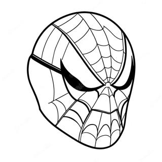 Spiderman Mask Coloring Page 22134-17960