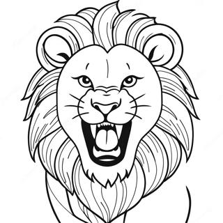 Majestic Lion Roaring Coloring Page 22144-17949