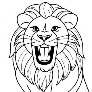 Majestic Lion Roaring Coloring Page 22144-17950