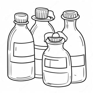 Cute Pharmacy Bottles Coloring Page 22154-17974