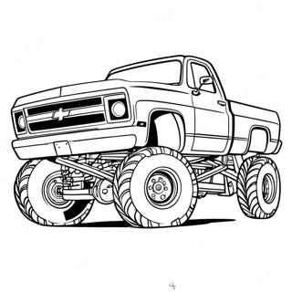 Lifted Chevy Truck Coloring Pages