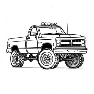 Lifted Chevy Truck Coloring Page 22163-17962