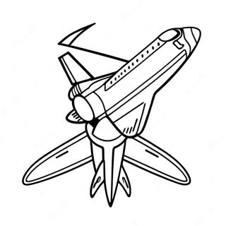 Colorful Space Shuttle In Flight Coloring Page 22184-17985